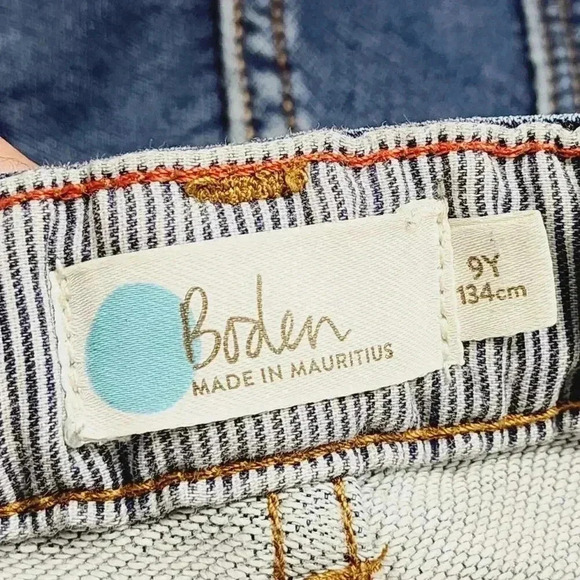 Boden Girl's Size 9Y Straight Leg jeans Elastic pull Waist - Picture 5 of 8